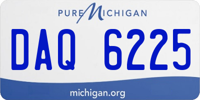 MI license plate DAQ6225