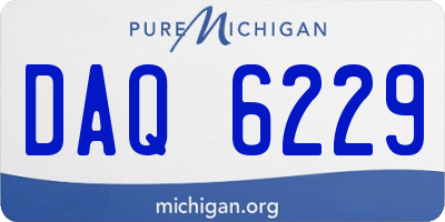 MI license plate DAQ6229