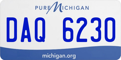 MI license plate DAQ6230