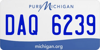 MI license plate DAQ6239