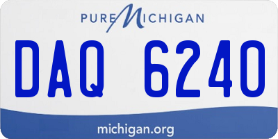 MI license plate DAQ6240
