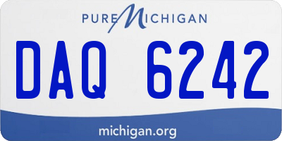 MI license plate DAQ6242