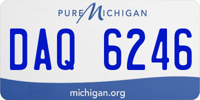 MI license plate DAQ6246
