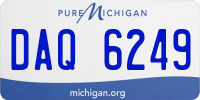 MI license plate DAQ6249