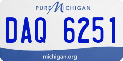 MI license plate DAQ6251