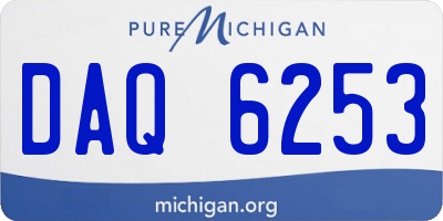 MI license plate DAQ6253