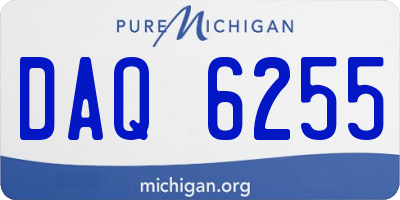 MI license plate DAQ6255