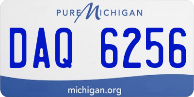 MI license plate DAQ6256