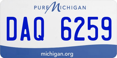 MI license plate DAQ6259