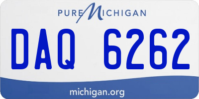 MI license plate DAQ6262