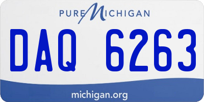 MI license plate DAQ6263