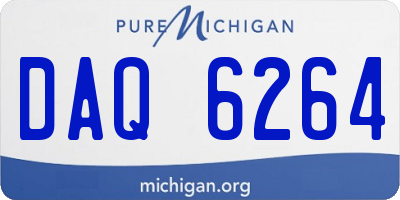 MI license plate DAQ6264