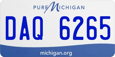MI license plate DAQ6265