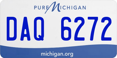 MI license plate DAQ6272