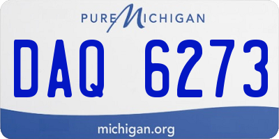 MI license plate DAQ6273