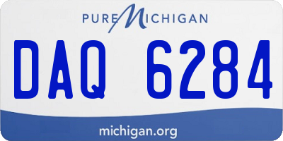 MI license plate DAQ6284