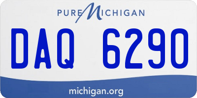 MI license plate DAQ6290