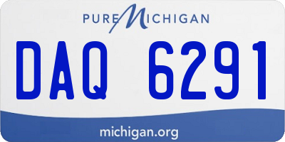 MI license plate DAQ6291