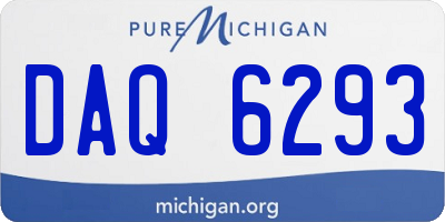 MI license plate DAQ6293
