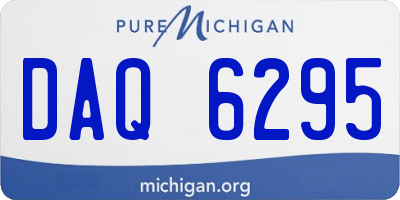MI license plate DAQ6295