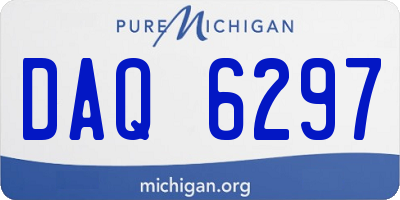 MI license plate DAQ6297