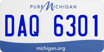 MI license plate DAQ6301