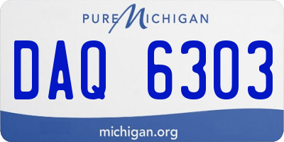 MI license plate DAQ6303