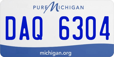 MI license plate DAQ6304