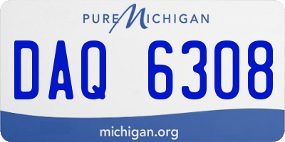 MI license plate DAQ6308