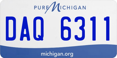 MI license plate DAQ6311