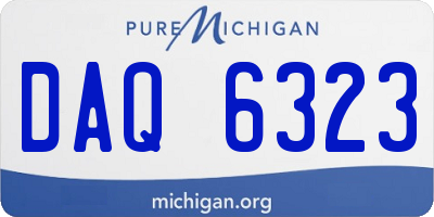MI license plate DAQ6323