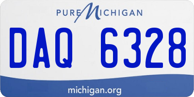 MI license plate DAQ6328