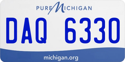 MI license plate DAQ6330