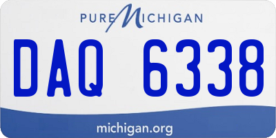 MI license plate DAQ6338
