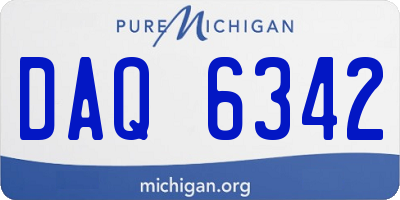 MI license plate DAQ6342