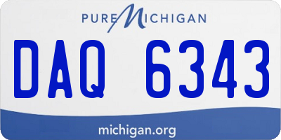 MI license plate DAQ6343