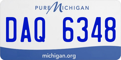 MI license plate DAQ6348
