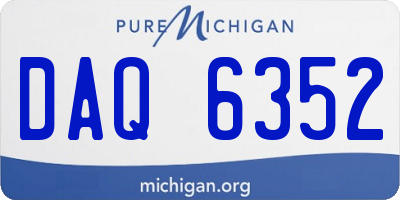 MI license plate DAQ6352