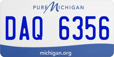 MI license plate DAQ6356