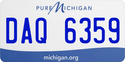 MI license plate DAQ6359
