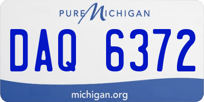 MI license plate DAQ6372