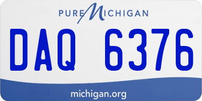 MI license plate DAQ6376