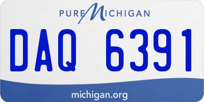 MI license plate DAQ6391
