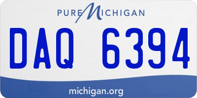 MI license plate DAQ6394