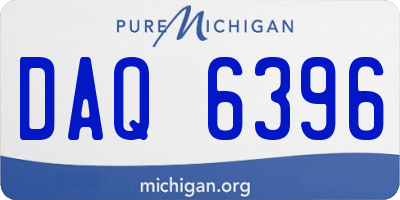 MI license plate DAQ6396