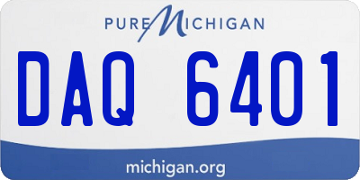 MI license plate DAQ6401