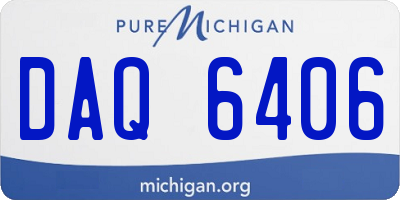MI license plate DAQ6406