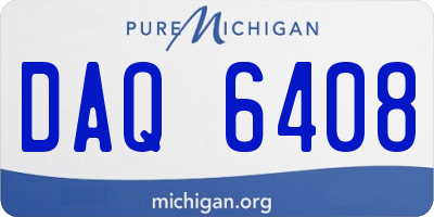 MI license plate DAQ6408