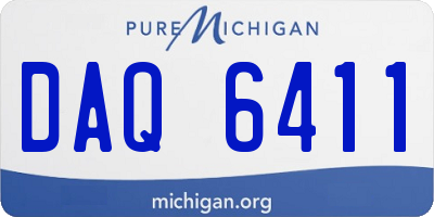 MI license plate DAQ6411
