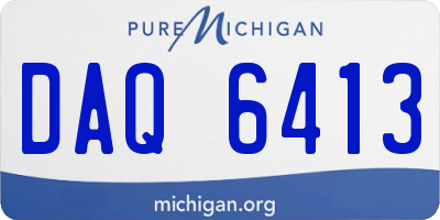 MI license plate DAQ6413
